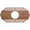 Ekena Millwork Chrysler Wood Fretwork Pierced Ceiling Medallion, Walnut, 24"W x 12"H x 6 1/4"ID x 1/4"T CMWP24X12X0250CSWA - alternate 1